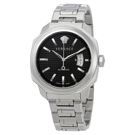 versace dylos watch black|Versace Dylos Automatic Black Mesh Pattern Dial .